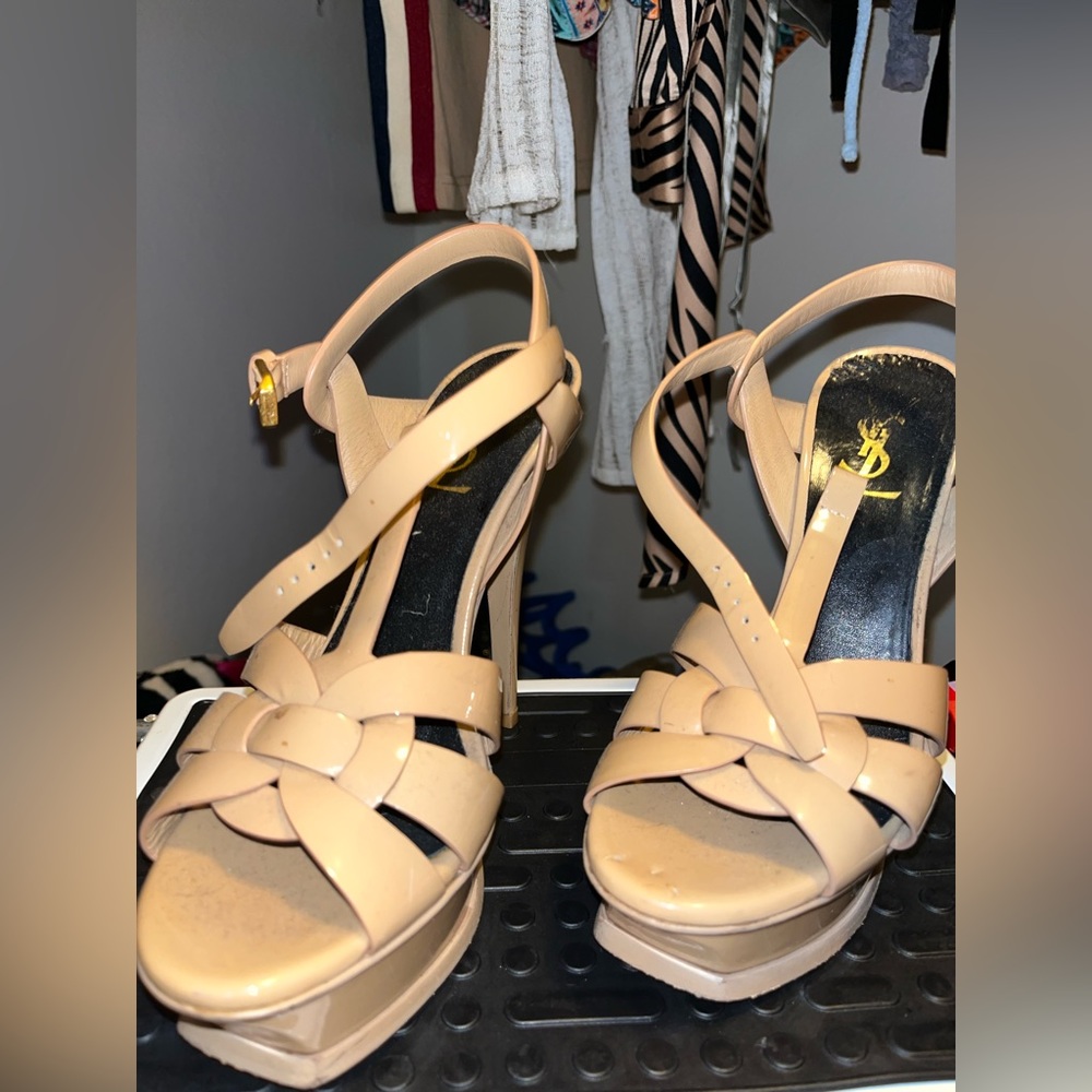 YSL Tan Heels